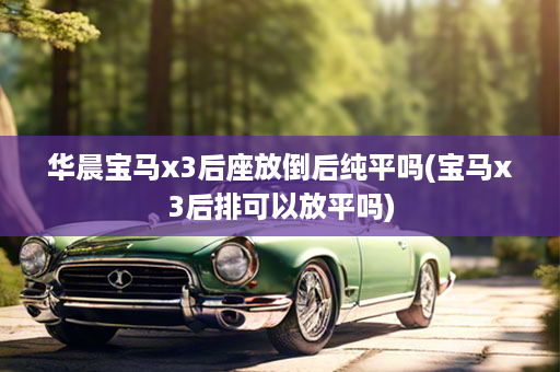 华晨宝马x3后座放倒后纯平吗(宝马x3后排可以放平吗)