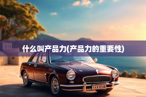 什么叫产品力(产品力的重要性)